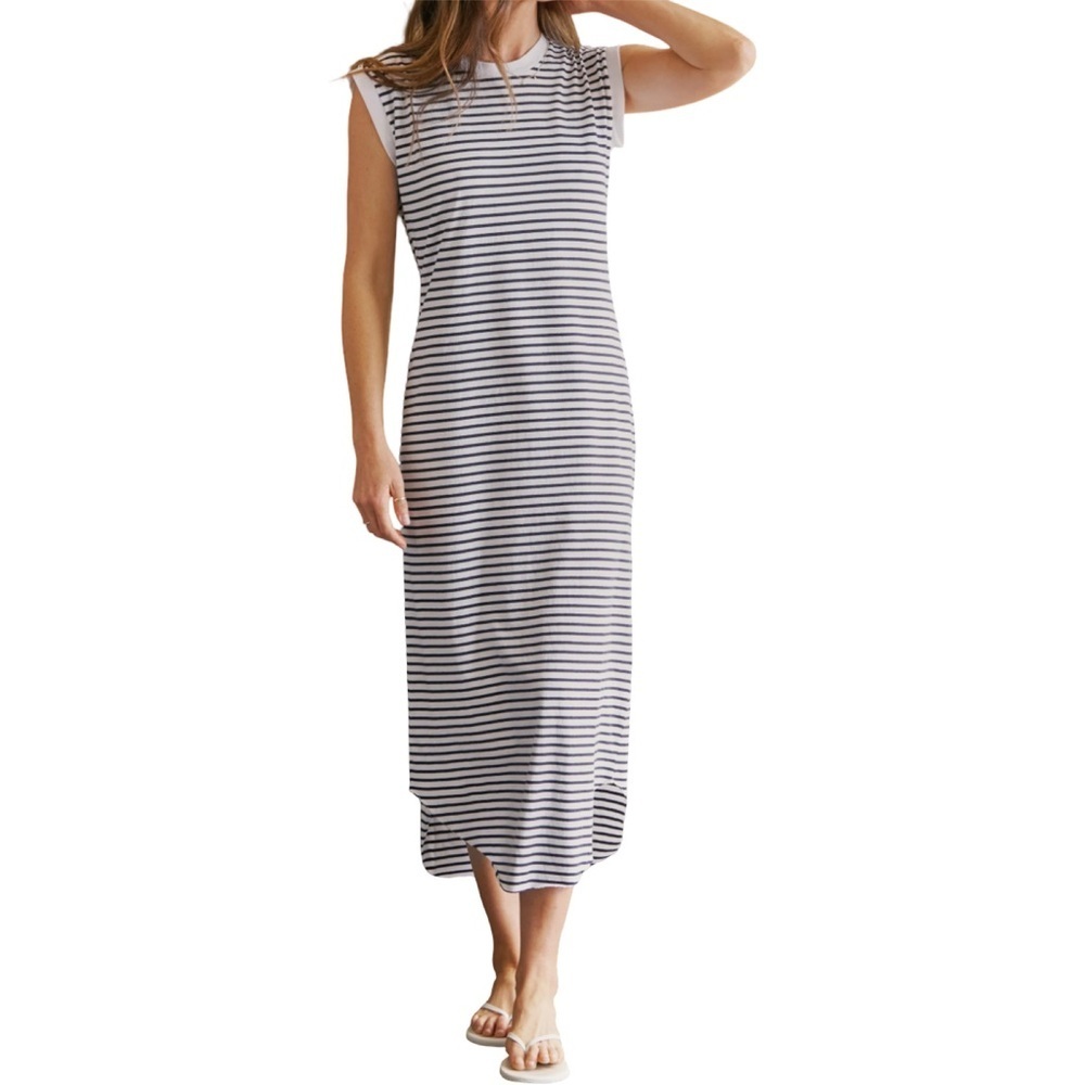 Frank & Eileen NWD Cory Vintage Tee Maxi Dress Navy French Stripe Size M
